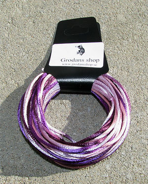 Kumihimo - Satintråd Lilac mix