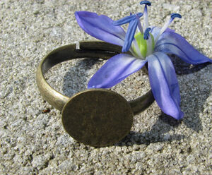 Earcuffs & ringar - Ringstomme med platta antikbrons