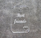 Plexiglas hänge rektangel *Best friends*
