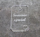 Plexiglas hänge rektangel *Someone special*