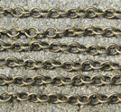Crosskedja mönstrad 3.5x4mm antikbrons
