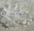 Plexiglas hänge puzzlebit liten