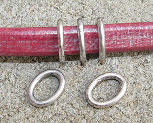 Metallpärlor ovala ringar innermått 7x10mm