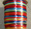 Satintråd 2mm rainbow 3 meter