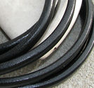 Regaliz läderrem 6x10mm svart