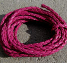 Rem flätad fuchsia 3mm