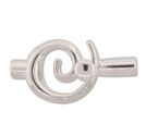 Lås liten swirl innermått 4mm ljus silver